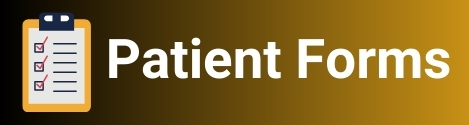 The image displays a digital graphic with a plain beige background featuring a clipboard icon on the left side and text that reads  PATIENT FORMS  at the top, suggesting a theme related to healthcare or patient documentation.
